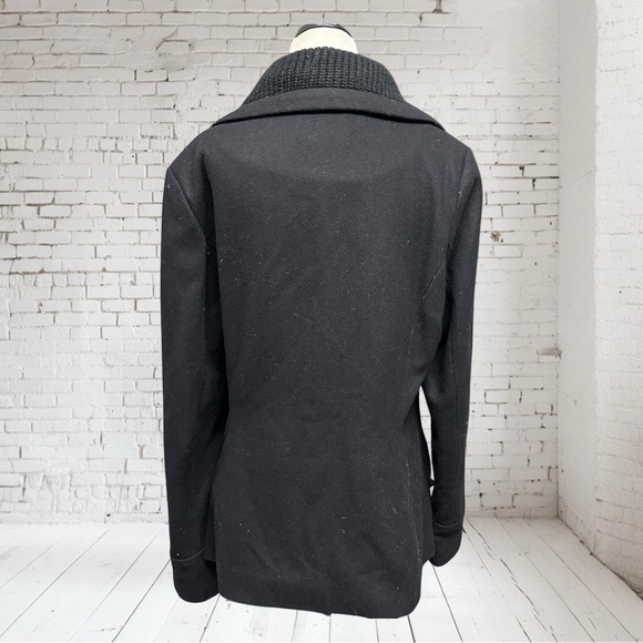 le chateau Black Double-Breasted Pea Coat - Picture 4 of 11